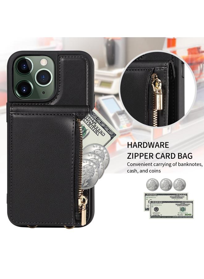Zaboon Case For iPhone 11 Pro Max Crossbody Lanyard Zipper Wallet Leather Phone Case - Image 3
