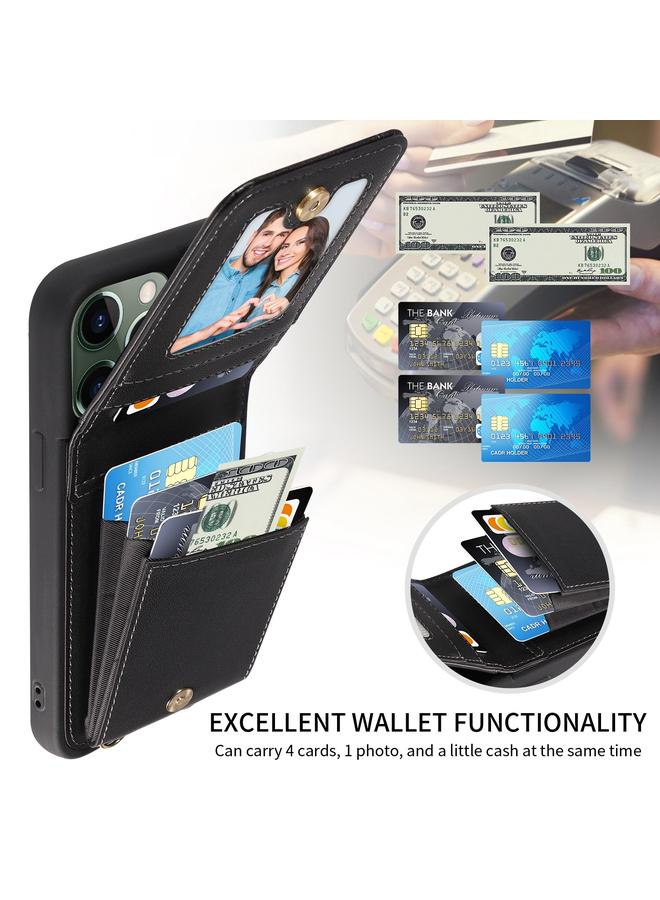 Zaboon Case For iPhone 11 Pro Max Crossbody Lanyard Zipper Wallet Leather Phone Case - Image 2