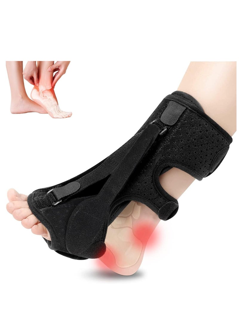GUDOO Fasciitis Night Splint Foot Drop Orthotic Brace Plantar Fasciitis Relief Brace 3 Adjustable Straps Plantar Fasciitis Night Splint Relief Plantar Fasciitis Foot Drop Achilles Tendonitis  - Image 1