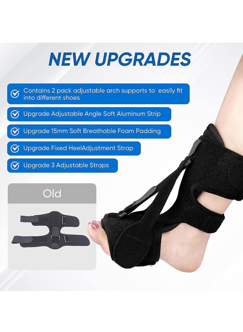 GUDOO Fasciitis Night Splint Foot Drop Orthotic Brace Plantar Fasciitis Relief Brace 3 Adjustable Straps Plantar Fasciitis Night Splint Relief Plantar Fasciitis Foot Drop Achilles Tendonitis  - Image 4