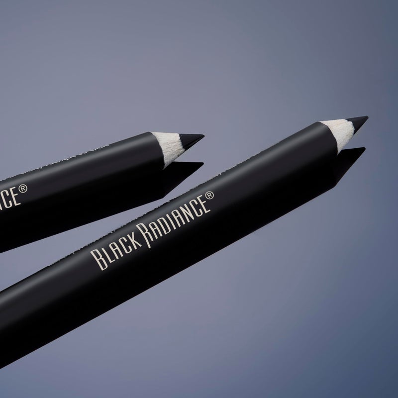 Black Radiance Twin Pack Eyeliner Pencil, Creamy Dual-Purpose Formula for Eyes & Brows, Intense Black Pigments, Long-Lasting Definition - Truly Black - Image 4