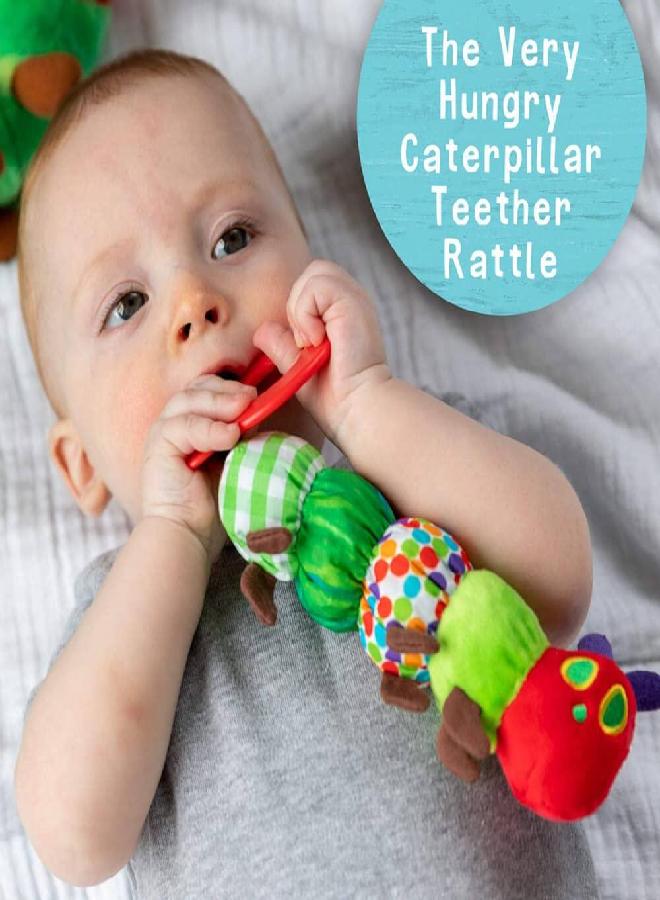 Kids Preferred Teether Rattle, World of Eric Carle The Very Hungry Caterpillar Teething Toy for Babies - Image 3