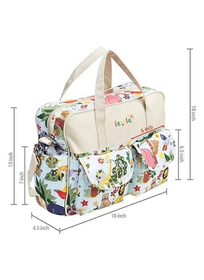 Generic - Quilted Diaper Bag, Messenger Diaper Bag, Mummy Diaper Bag, Baby Backpack, Baby Changing Bag, Satchel Messenger Bag Portable Travel Diaper Bag - Image 1