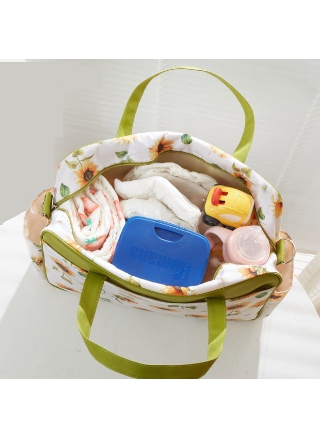 Generic - Quilted Diaper Bag, Messenger Diaper Bag, Mummy Diaper Bag, Baby Backpack, Baby Changing Bag, Satchel Messenger Bag Portable Travel Diaper Bag - Image 1