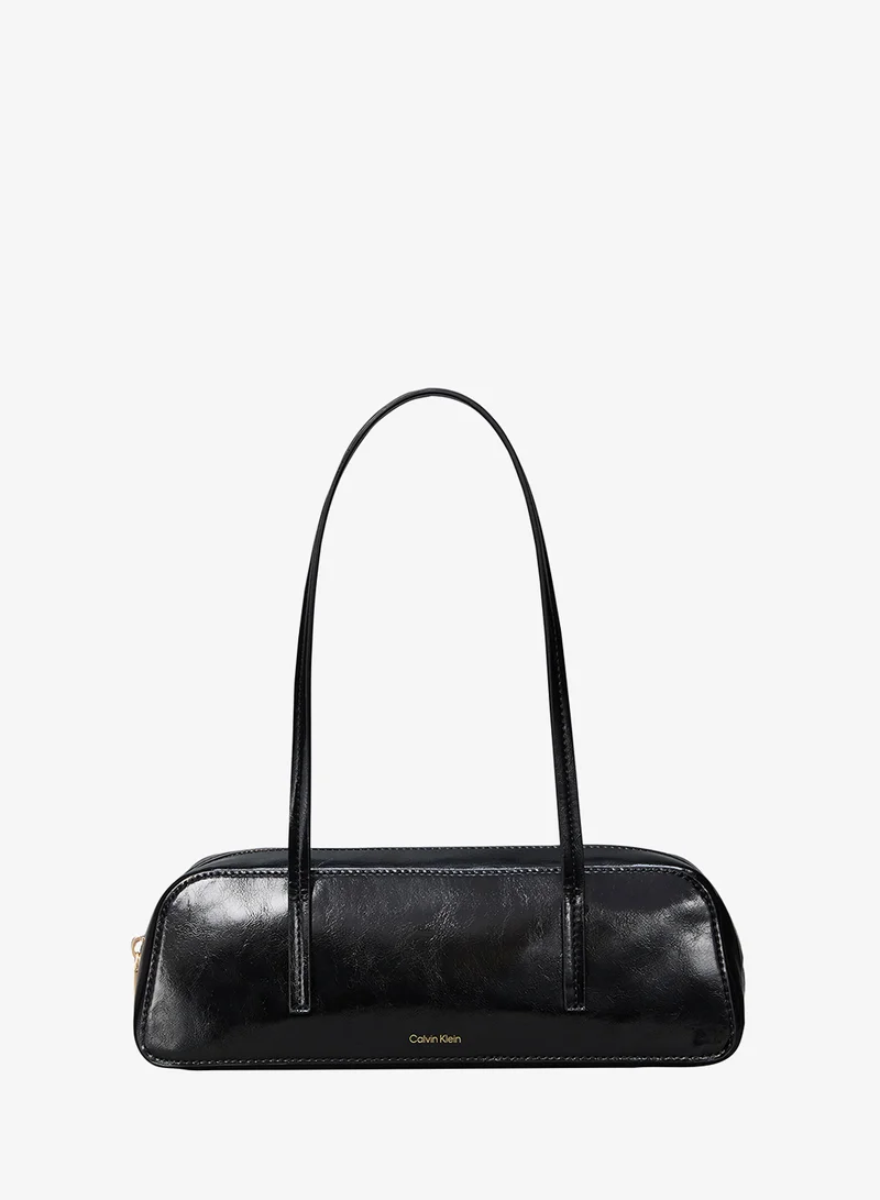 Foil Logo Glossy Shoulder Bag