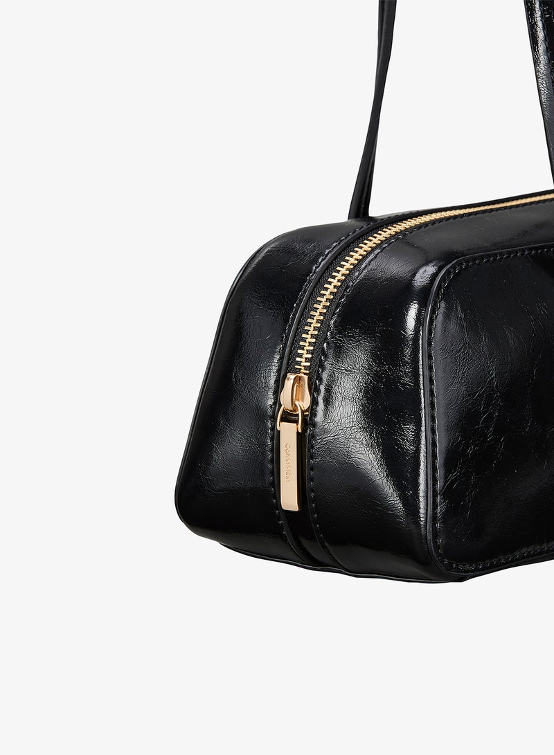 CALVIN KLEIN Foil Logo Glossy Shoulder Bag - Image 3