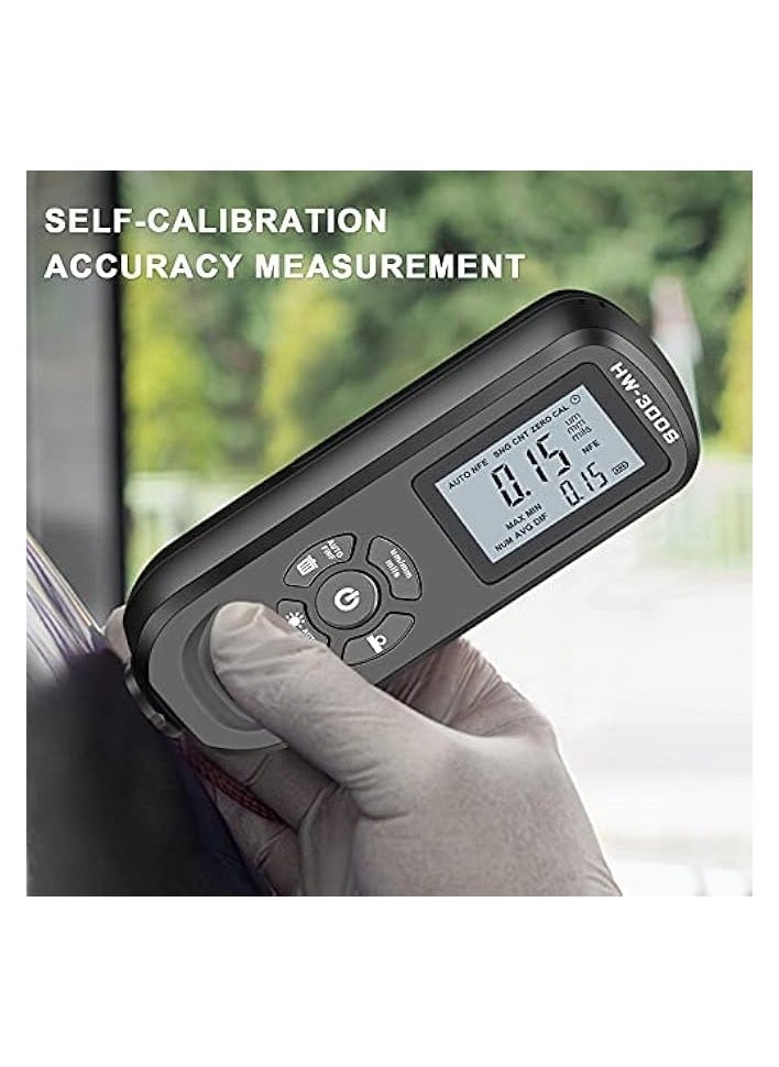 PROMASS - Car Paint Tester - Coating Thickness Gauge with Digital LCD Backlight Coating Depth Detector Measuring Paint Depth - Image 1