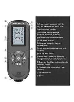 PROMASS Car Paint Tester - Coating Thickness Gauge with Digital LCD Backlight Coating Depth Detector Measuring Paint Depth  - Image 3