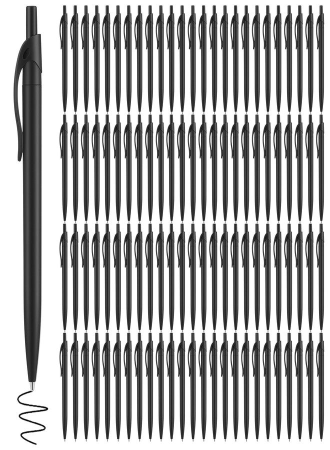 Kifmurase 100PCS Pen Bulk, Black Click Pens, Wholesale Retractable Ballpoint Pens with Comfortable Grip, Medium Point Smooth 1.0MM Black Ink Pen for Journaling School and Office - Image 1