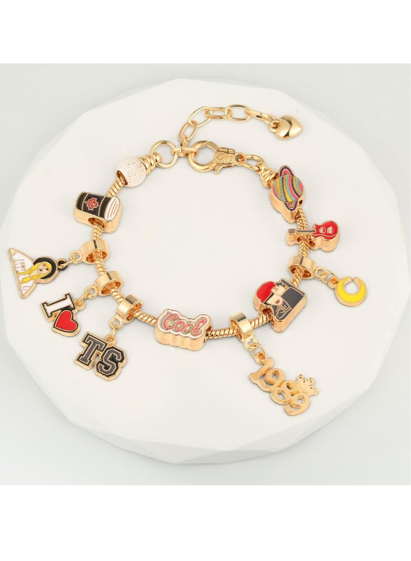 Captaintech 2 Pieces Friendship Bracelets for Women, Inspired Charm Bracelets, Adjustable Matching Couples Best Friend Bracelet Set with Cute Panda Keychain, Ideal Teen Girl Birthday Gifts - Image 2