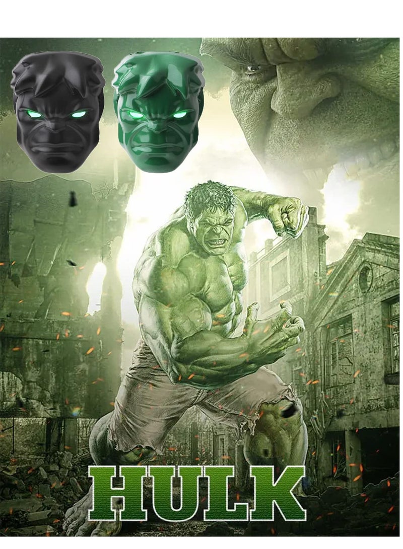 SOLARAE Hulk The Avenger Marvel Push to Start Button Cover Car One-Button Start Button Protective Cover Interior Modification Ignition Device Switch Metal Decorative Stickers (Green) - Image 2