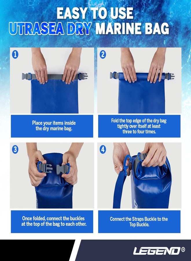 Legend UltraSEA Waterproof Dry Bag 5L/10L/20L/30L - Drybag Waterproof Bag for Kayaking, Swimming & Travel, Roll Top Floating Dry Bag, Lightweight Dry Sack for Boating, Rafting and Beach - 20L Blue - Image 4