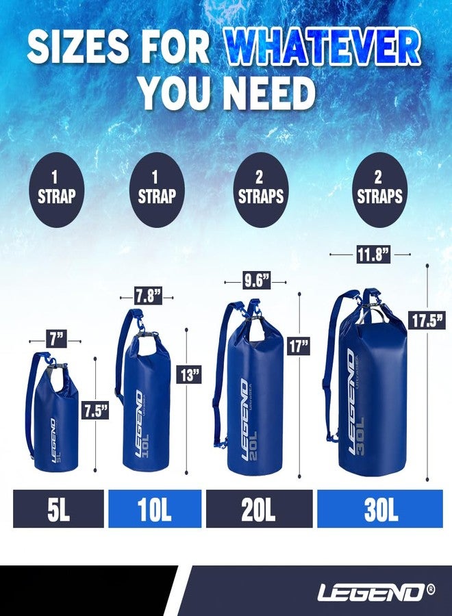 Legend UltraSEA Waterproof Dry Bag 5L/10L/20L/30L - Drybag Waterproof Bag for Kayaking, Swimming & Travel, Roll Top Floating Dry Bag, Lightweight Dry Sack for Boating, Rafting and Beach - 20L Blue - Image 3