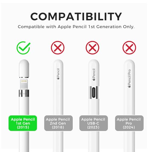 TRONWIN Apple Pencil 1st Generation Case, Silicone Pencil Sleeve Cover Perfect Grip Skin Classic Design with Sturdy Clip Compatible with Apple Pencil 1st gen for ipad (Yellow) - Image 2