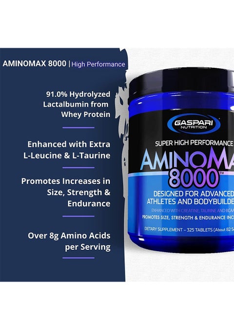 Gaspari Nutrition GASPARI Amino Max 8000 82 Servings 325 Tablets | Best  Price Oman