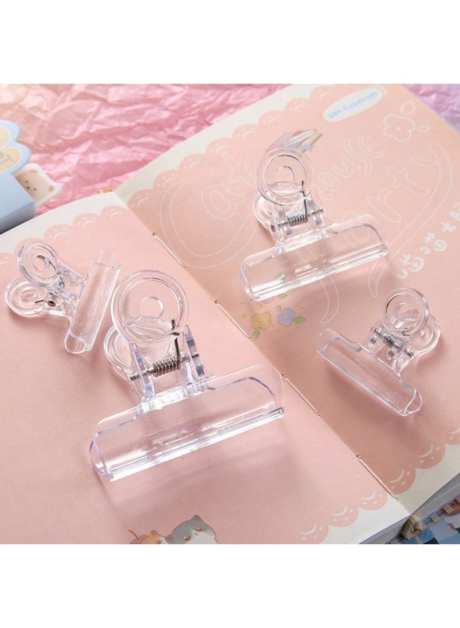 HELPS Creative Multi-functional Transparent Folder Small Size Long Tail Clip Ticket Holder Student Test Paper Clip Household Snack Sealing Clip - Image 3