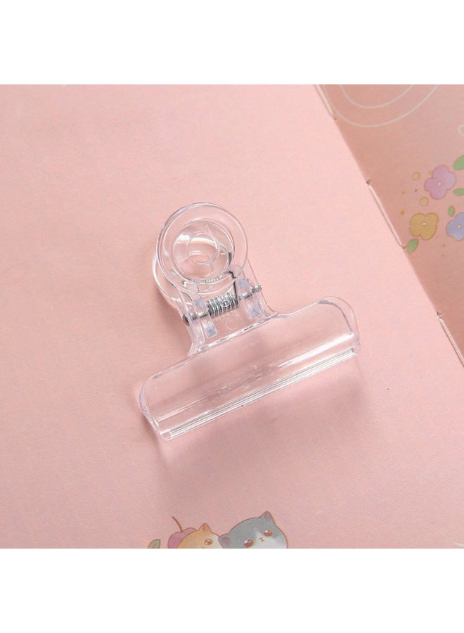 HELPS Creative Multi-functional Transparent Folder Small Size Long Tail Clip Ticket Holder Student Test Paper Clip Household Snack Sealing Clip - Image 1