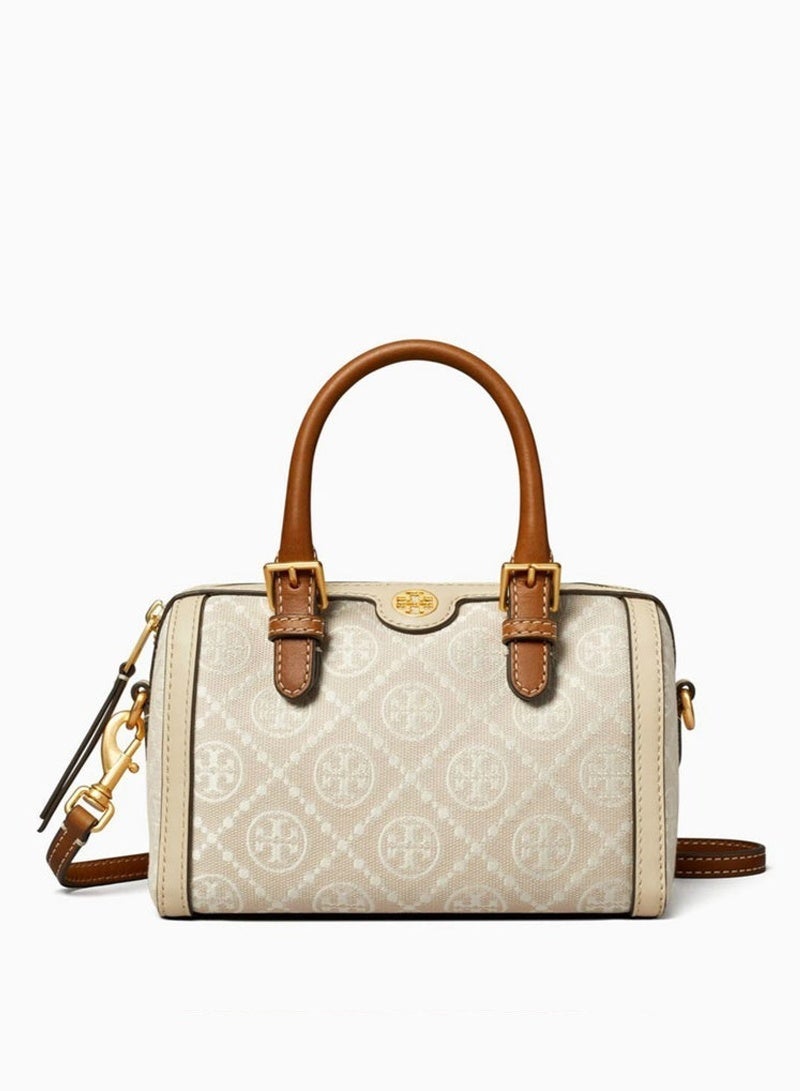 Burch TORY BURCH T Monogram Jacquard Barrel Bag Big TB bag - Image 1