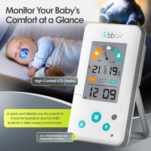 bblÃ¼v bblüv Igrö 2-in-1 | Indoor Digital Thermometer and Hygrometer | Humidity Meter for Baby Room with Alarm | Portable, User-Friendly | Ideal for Nursery, Home, or Travel - Image 5
