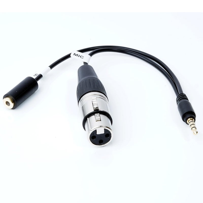 Movo TCB2 XLR Microphone to TRRS Smartphone Adapter with Headphone Jack - Compatible with iPhone and Android - XLR Female to 3.5mm Male Y Splitter - Image 5