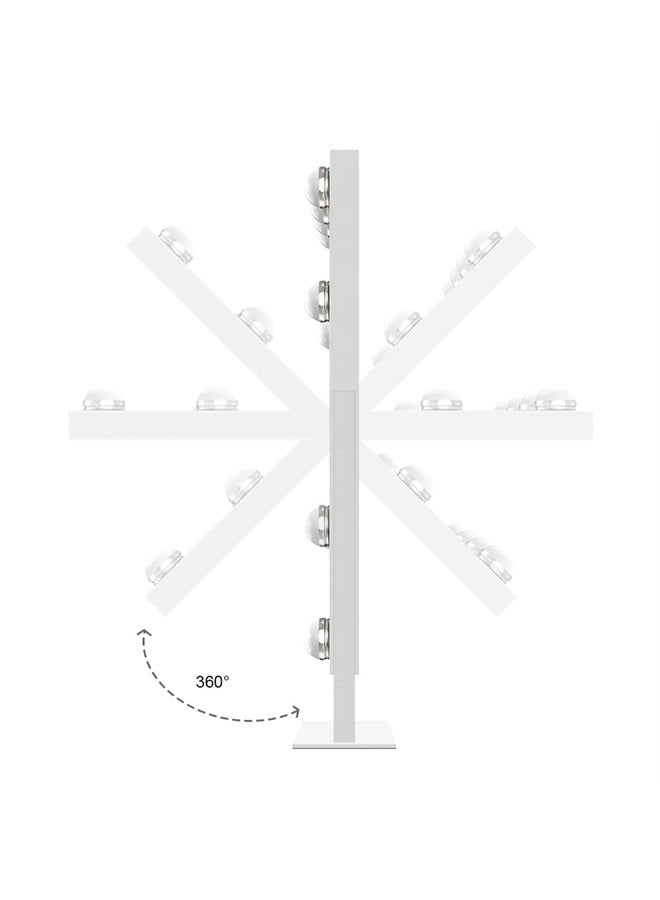 FENCHILIN Lighted Makeup Mirror Hollywood Mirror Vanity Makeup Mirror with Light Smart Touch Control 3Colors Dimmable Light Detachable 10X Magnification 360°Rotation(White) - Image 3