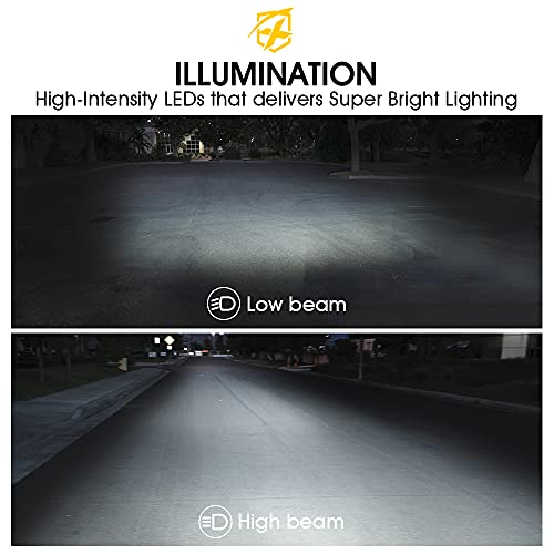 Xprite 105W LED Wrangler Headlights - 7-inch Round Headlamp Replacement with Hi/Lo Beam, DRL, Turn Signal Lights, DOT Approved - Fits Wrangler JK TJ LJ 1997-2018 - Includes H4 H13 Adapter - Image 4