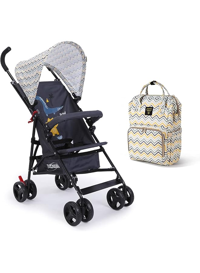 إيروريكس عربة أطفال وحقيبة حفاضات صفراء موجة صفراء عبوة من قطعة واحدة - Image 1