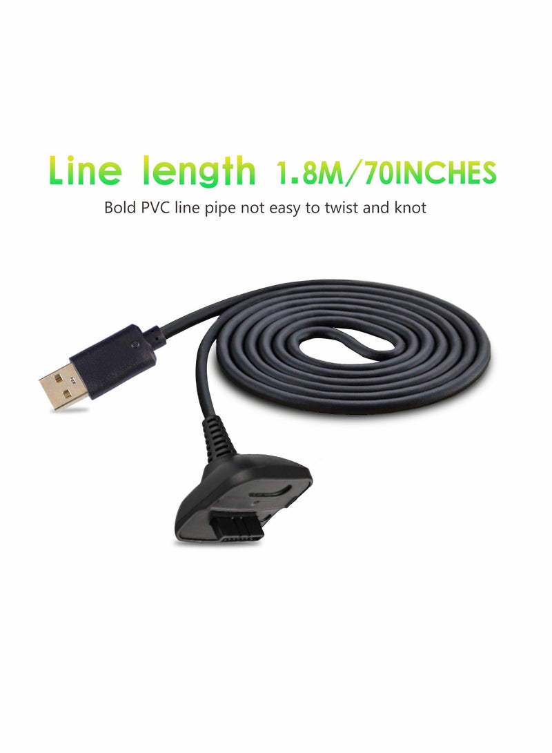 SYOSI Wireless Charging, 6Ft Charging Cable for Xbox 360 Wireless Controller USB Charging Cable Compatible Fit for Microsoft Xbox 360 Slim Wireless Game Controllers Wireless Handle Charging Cable (2Pack) - Image 5