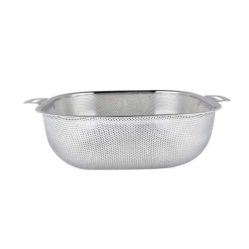 Vensikal SquareShaped Stainless Steel Fruit and Vegetable Rice Cleaning Baskets for Pasta Noodles and Kitchen Tools Elevate Your Washing Bowl Drain Basin Basket1 pc SilverColor - Image 3