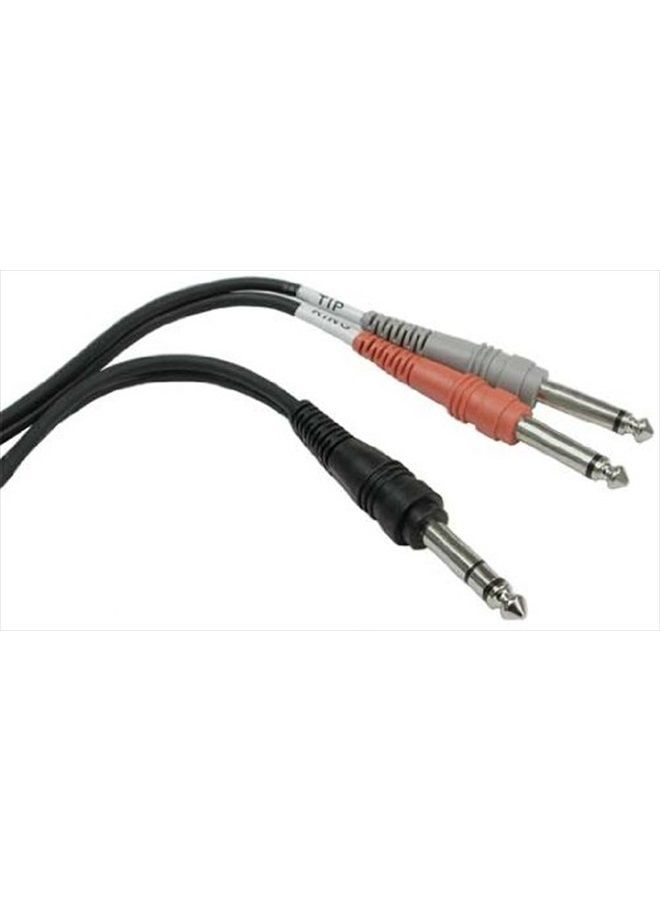 Hosa STP-201 1/4" TRS to Dual 1/4" TS Insert Cable, 1 Meter