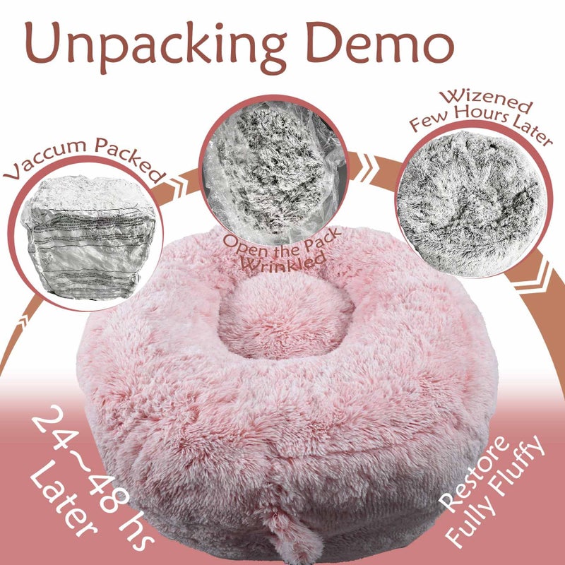 Aodenge Plush Faux Fur Bean Bag Chairs, Memory Foam Filled Sofa Chair Shape Bean Bag for Adults/Teens/Kids, Ultra-Soft Lazy Sofa for Living Room Bedroom College Dorm, Pink - Image 5