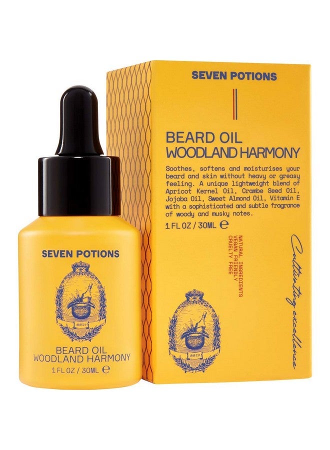 Seven Potions Beard Oil 1 Fl Oz By Seven Potions. Sweet And Woody Scented Beard Softener. Stops Beard Itch. Natural Vegan Beard Conditioning Oil. Contains Jojoba Oil (Woodland Harmony) - Image 1