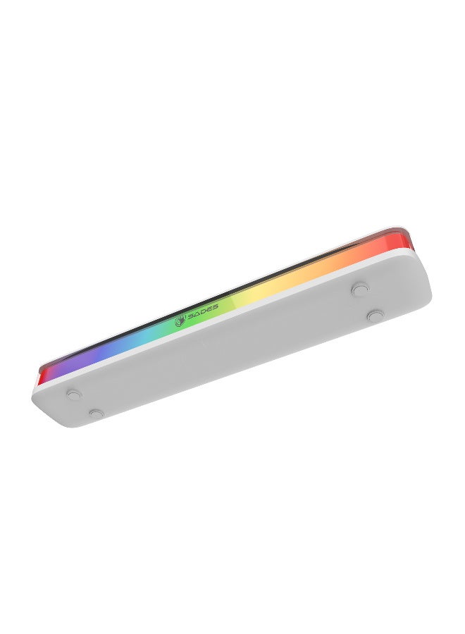 ساديس مكبر صوت ساديس بوزفولت، صوت ستيريو 2.0، بلوتوث 5.3، إضاءة RGB، توصيل وتشغيل USB، تحكم متعدد الوظائف، أبيض - Image 5
