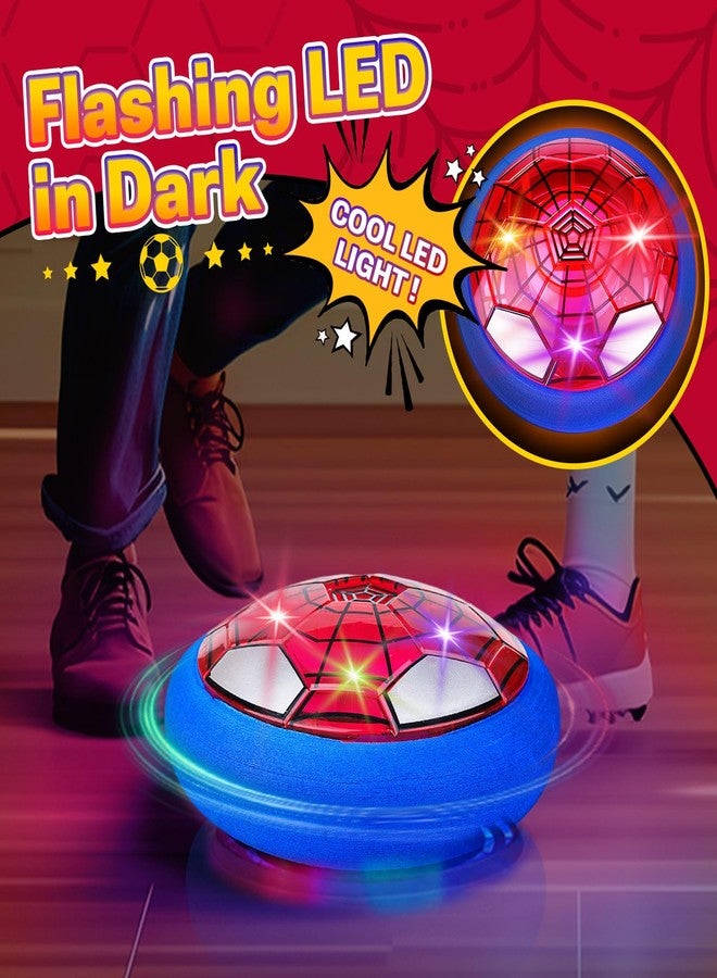 SUYUKI Hover Soccer Ball for Kids Boys, Spider Soccer Toys for Boys 4 5 6 7 8 9 10, Indoor Boy Toys with Led Lights and Foam Cushion Spider Hover Football Air Power Football - Image 2