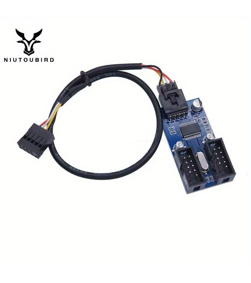 كابل تمديد مقسم رأس اللوحة الأم USB 9 سنون من 1 إلى 4 مهايئ 0.3 متر - Image 5