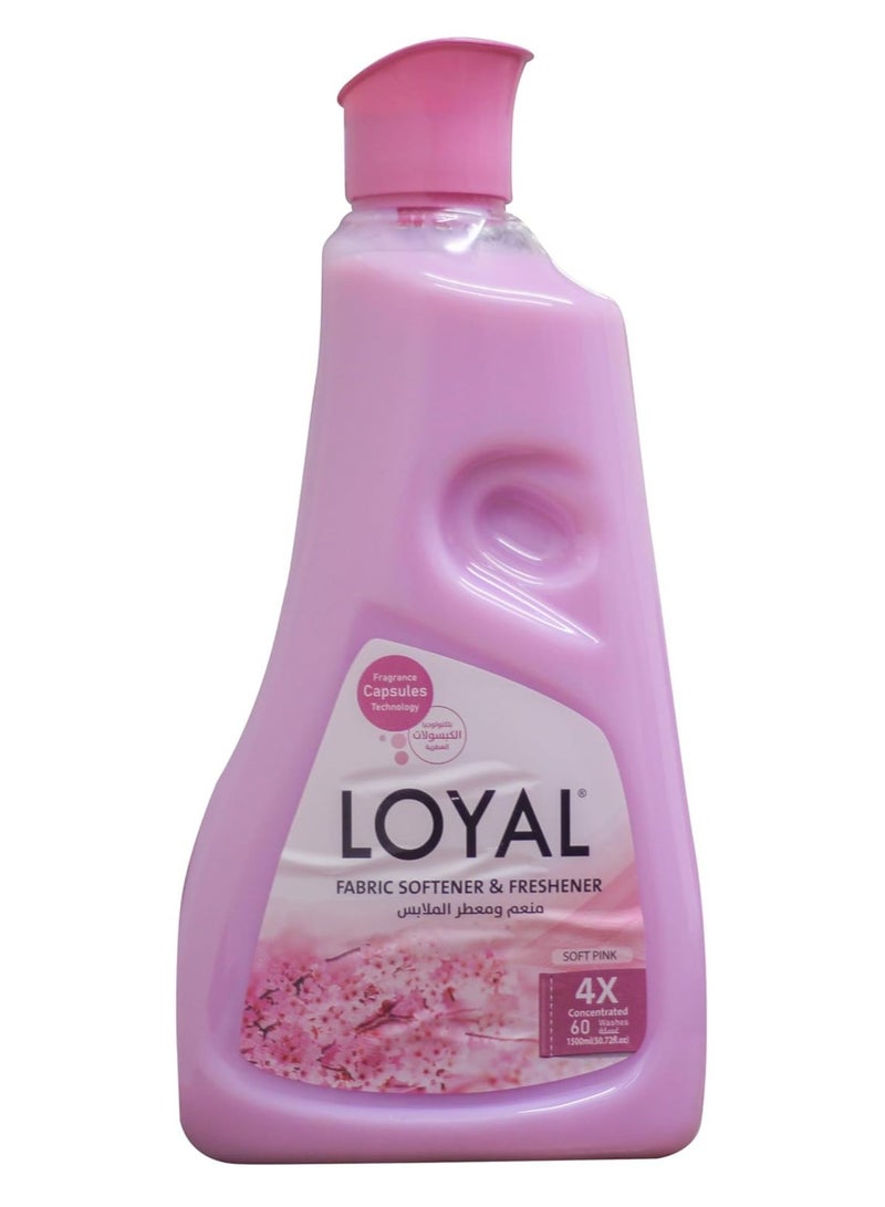 LOYAL Fabric Softener and freshner with Fragrance, 750ml - Soft Pink - Image 1