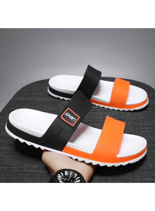 NIBEMINENT Men's Summer Outdoor Anti-Slip Wear-Resistant Casual Beach Thick Bottom Soft Sole Slippers One-Strap Comfortable Slip-On Shoes  - Image 2