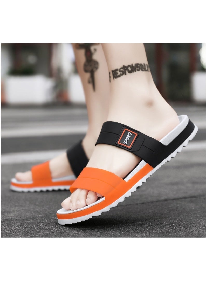 NIBEMINENT Men's Summer Outdoor Anti-Slip Wear-Resistant Casual Beach Thick Bottom Soft Sole Slippers One-Strap Comfortable Slip-On Shoes  - Image 3