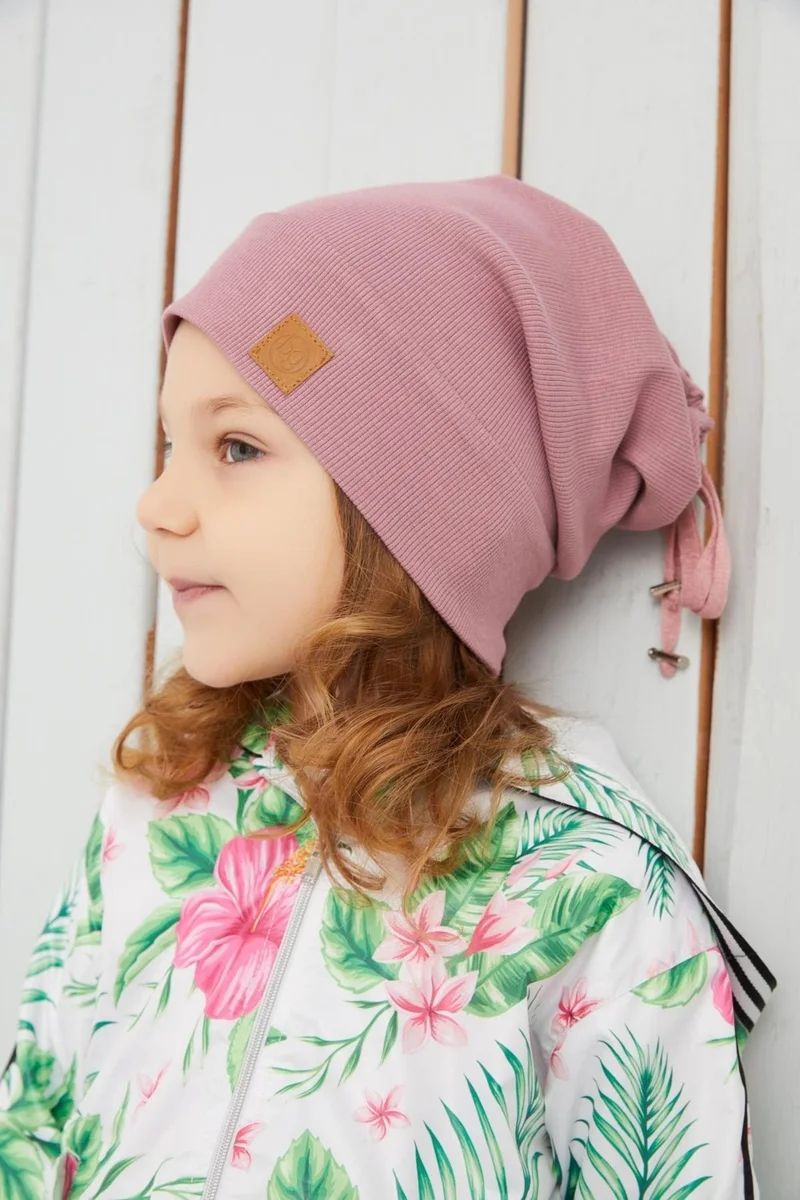 Babygiz Girl's Light Pink Hat Beanie Handmade Cotton Camisole