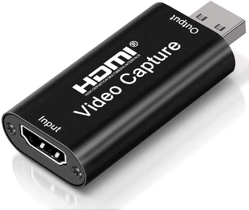 Extenuating Threads 4K HDMI Video Capture Card, Cam Link Card Game Capture Card Audio Capture Adapter HDMI to USB 2.0 Record Capture Device for Streaming, Live Broadcasting, Video Conference, Teaching, Gaming(Black) - Image 1