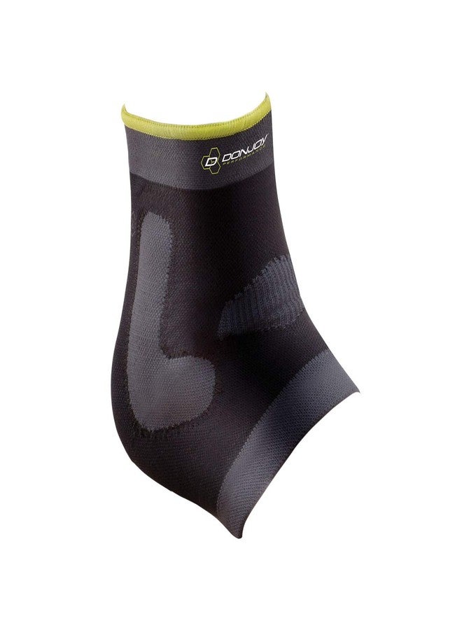 DonJoy Performance Deluxe Knit Ankle Compression Sleeve with J Buttress and Closed Heel for Mild Sprains, Strains, Inflammation, Swelling, Tendonitis, Arthritis - Large - Image 1