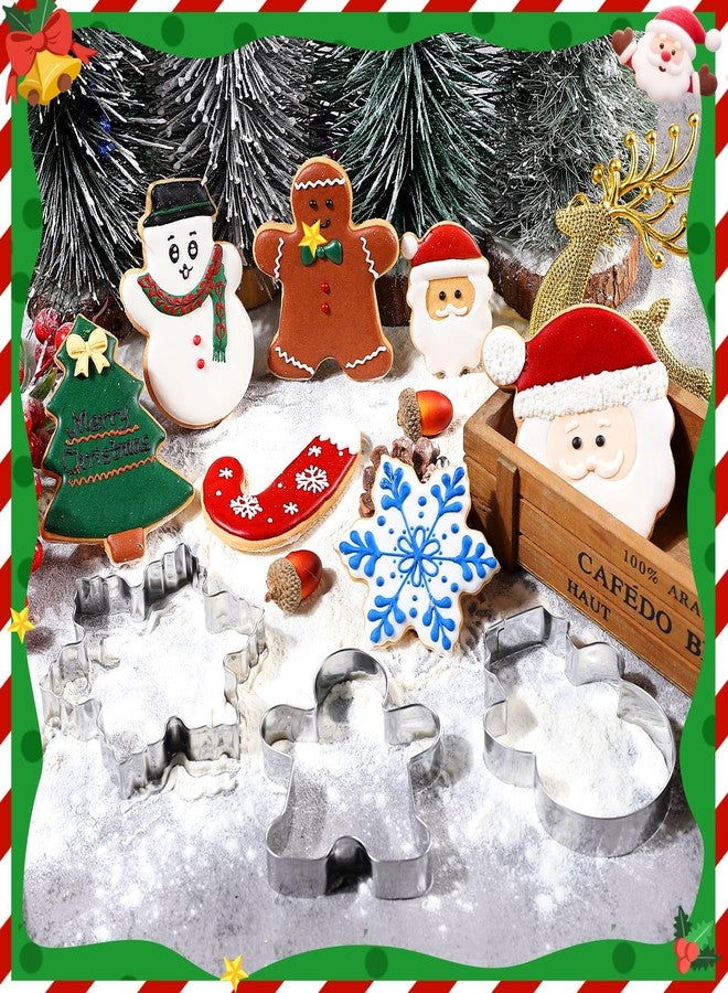 BakingWorld Christmas Cookie Cutters - 18 Pcs Holiday Cookie Cutter Set - Santa Face, Christmas Tree, Snowflake, Gingerbread Men, Snowman and Candy Cane Shapes Cookie Molds for Winter Holiday DIY Baking - Image 5