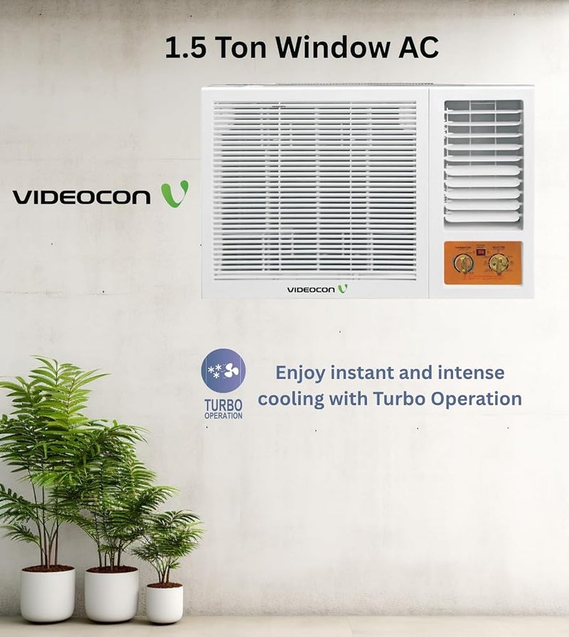 Videocon 1.5 Ton Window Air Conditioner, 18000 BTU, Gold Fin Technology, Turbo cooling, High Efficiency, Low Noise, R410A Gas - VG18KWT3 - Image 4