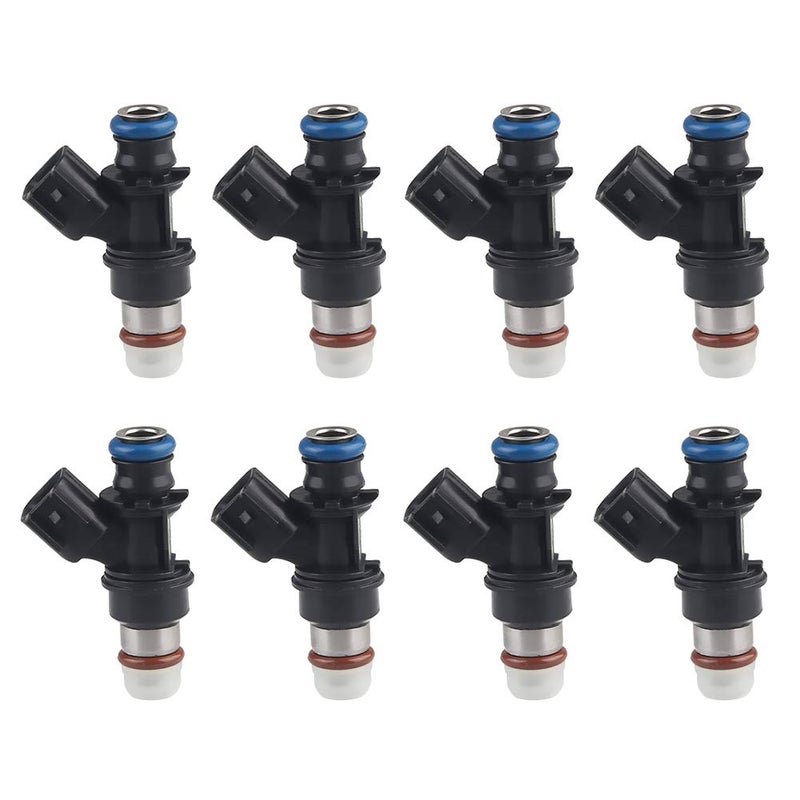 JDMON Compatible with Fuel injectors Chevy Silverado 1500 2500 3500 Tahoe Avalanche GMC Sierra 1500 2500HD 3500 HD Yukon Yukon XL 1500 2500 4.8L 5.3L 6.0L 6.2L 2007-2009 Replace 12580681 8pcs - Image 1