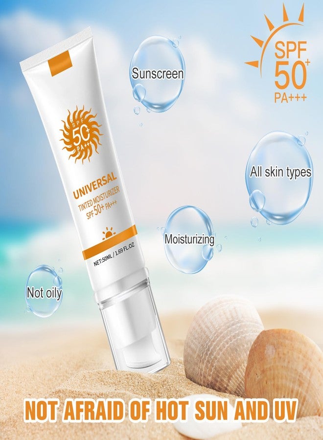 Rednow Tinted Sunscreen for Face SPF 50,Universal Protector Solar Con Color,Face Sunscreen Moisturizer,Hydrating Sun Essence Face Sunscreen Hydrating,No Sticky | Travel Size Sunscreen(2PCS) - Image 4