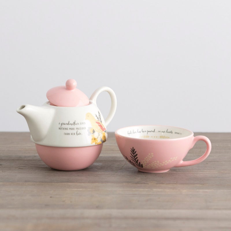 DaySpring Nothing More Precious - Teapot and Cup Set for Grandmother - Image 2