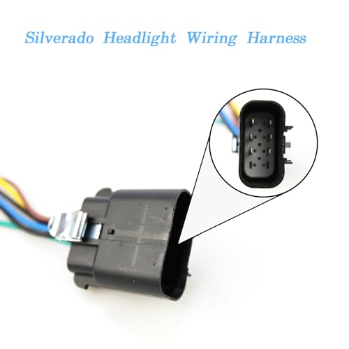FORLETOR Silverado Headlight Wiring Harness, 645-745 645745 645 745 15841609 25962806 Headlight Wire Harness Compatible with 2008-2014 Silverado 1500 2500HD 3500HD(1 pcs) - Image 4