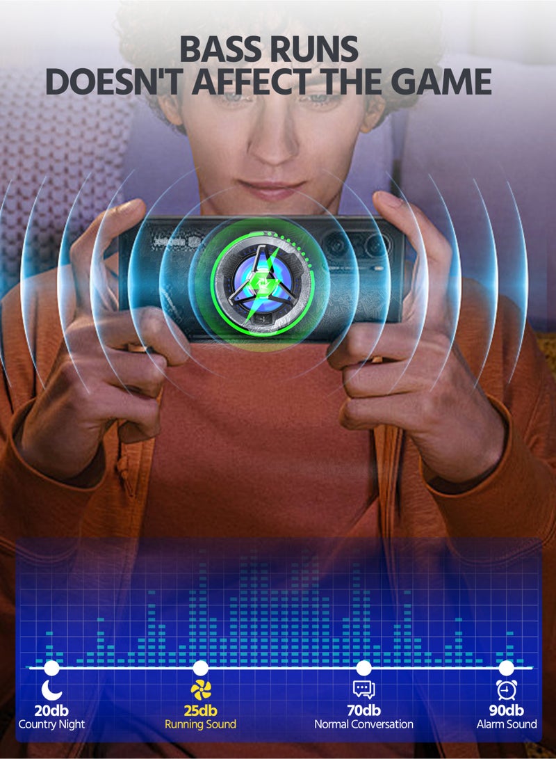 أوكيوز مبرد هاتف مغناطيسي مع شحن مغناطيسي، مروحة تبريد هاتف محمولة، مروحة هاتف شاملة، مبرد موبايل مع ضوء RGB، مبرد هاتف صغير - Image 4