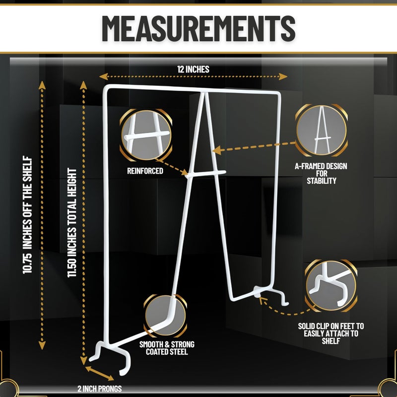 Evelots Tall Wire Shelf Dividers -8 Pack- Closet Storage & Organization for Office/Pantry/Garage Shelf Separator - Easy Clip-No Tool - Solid Coated Steel - Image 4
