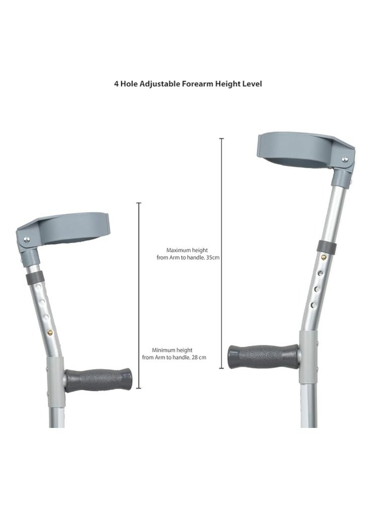 مرقمة عكازات قابلة للتعديل للبالغين، مقبض مريح، مساعدة خفيفة الوزن على الحركة، مقبض مع - Image 3